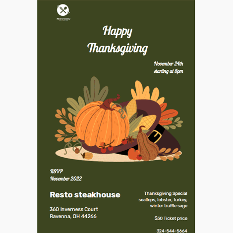 Thanksgiving Event Invitation